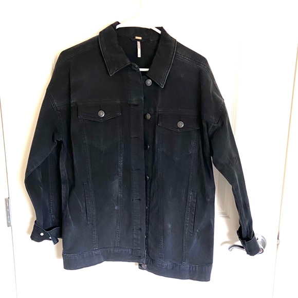 S FREE PEOPLE oversized jean jacket